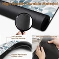 thumbnail image 2 of Coffee Mat for Countertops, Floral Leaves Blue Dish Drying Mat 2 Pcs for Kitchen Coffee Bar Accessories, Coffee Maker Espresso Machine Dish Rack Hide Stain Rubber Backed 12x19in, 2 of 6