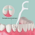 thumbnail image 5 of Ultra-fine Floss Cleaning Oral Care Flat Line Arch Toothpick Line Flossing Stick 100PCS, 5 of 9