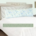 thumbnail image 3 of Elegant Comfort Floral Print Body Pillowcase, 1500 Series Hotel Quality Microfiber, Soft and Smooth with Hidden Zipper Closure, Body Pillowcase, Blue Laurel, 3 of 4