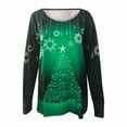 thumbnail image 4 of Hueook Sweatshirts for Women Plus Size Fashion Christmas Print Colorful Pullover Long Sleeve Casual Sweater Blouse Tops, 4 of 5