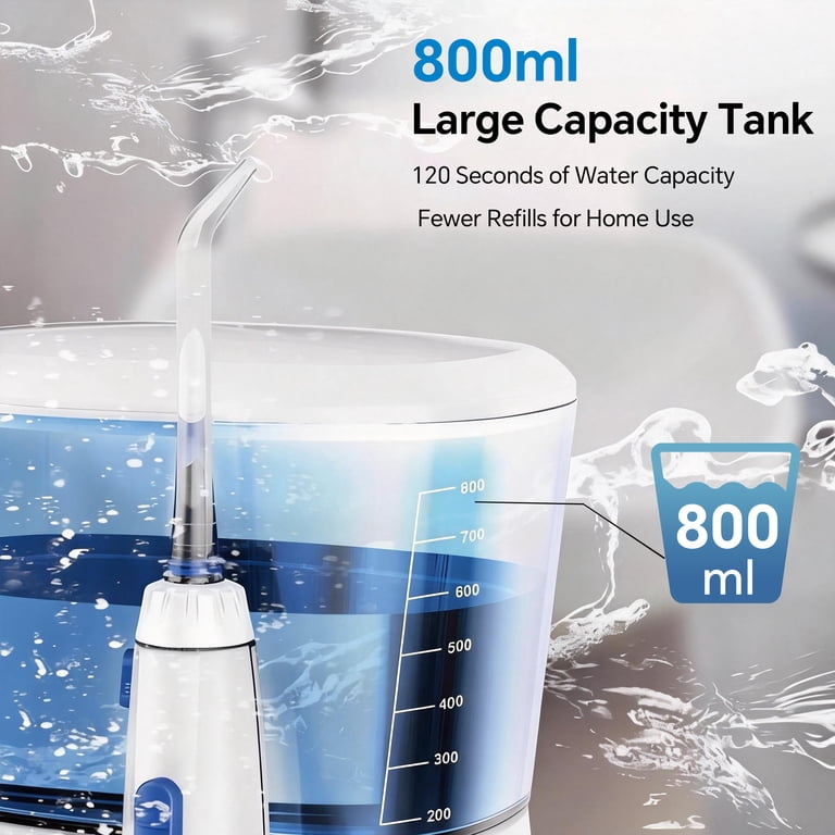 Water Flosser, 800ml Tank with 10 Pressure Modes photo 6