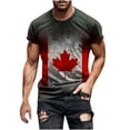 thumbnail image 2 of Vivianyo HD Short Sleeve Shirt for Men,Big Men Casual Round Neck Printing Pullover Fitness Sports Shorts Sleeves T Shirt Blouse, 2 of 5