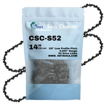 2-Pack 14-inch Chainsaw Chain Replacement for Powerhorse 190500 Chainsaws - S52 (14", 3/8" Low Profile Pitch, 0.050" Gauge, 52 Drive Links)