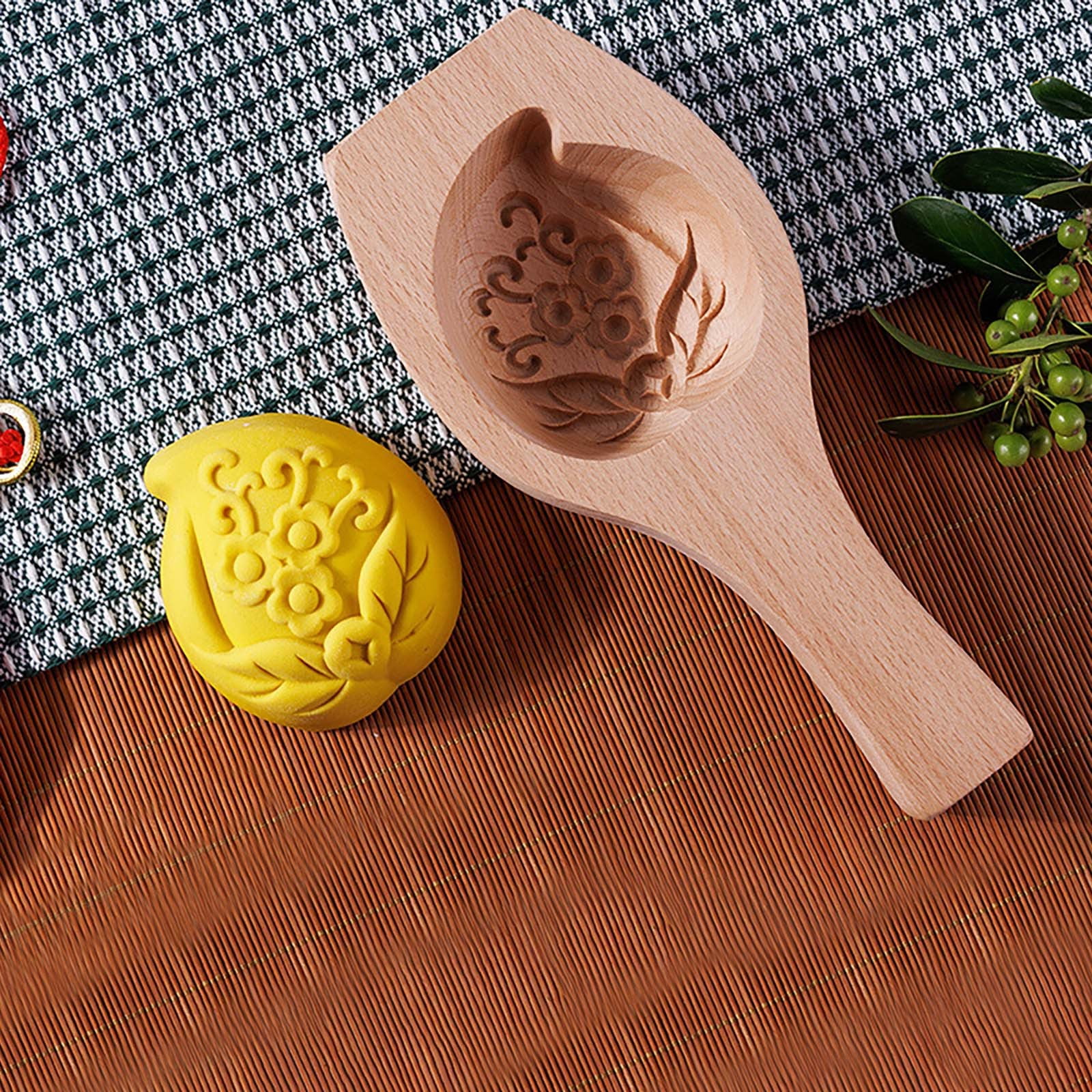Ynlkorvg Biscuit Moulds DIY Steamed Bun Wooden Moon Cake Flower