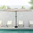 thumbnail image 2 of Northlight 15' Outdoor Patio Market Umbrella with Hand Crank, Beige, 2 of 6