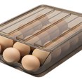 thumbnail image 2 of Contenedores Caja de almacenamiento de huevos para el hogar, cajón, soporte para bandeja de huevos para refrigerador fresco (A) Likrtyny Libre de BPA, 2 of 8