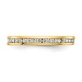 thumbnail image 3 of 14K Yellow Gold Ring Band Eternity Diamond Round Polished 1 2ct Channel Set , Size 7, 3 of 4