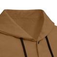 thumbnail image 6 of Nmnitkp Men's Lightweight Hooded Button Down Shirt Jacket Long Sleeve Dual Chest Pockets Casual Fashion Shacket Fall Spring Layering Top for Daily Outdoor Vacation Commute Wear Brown,L, 6 of 9