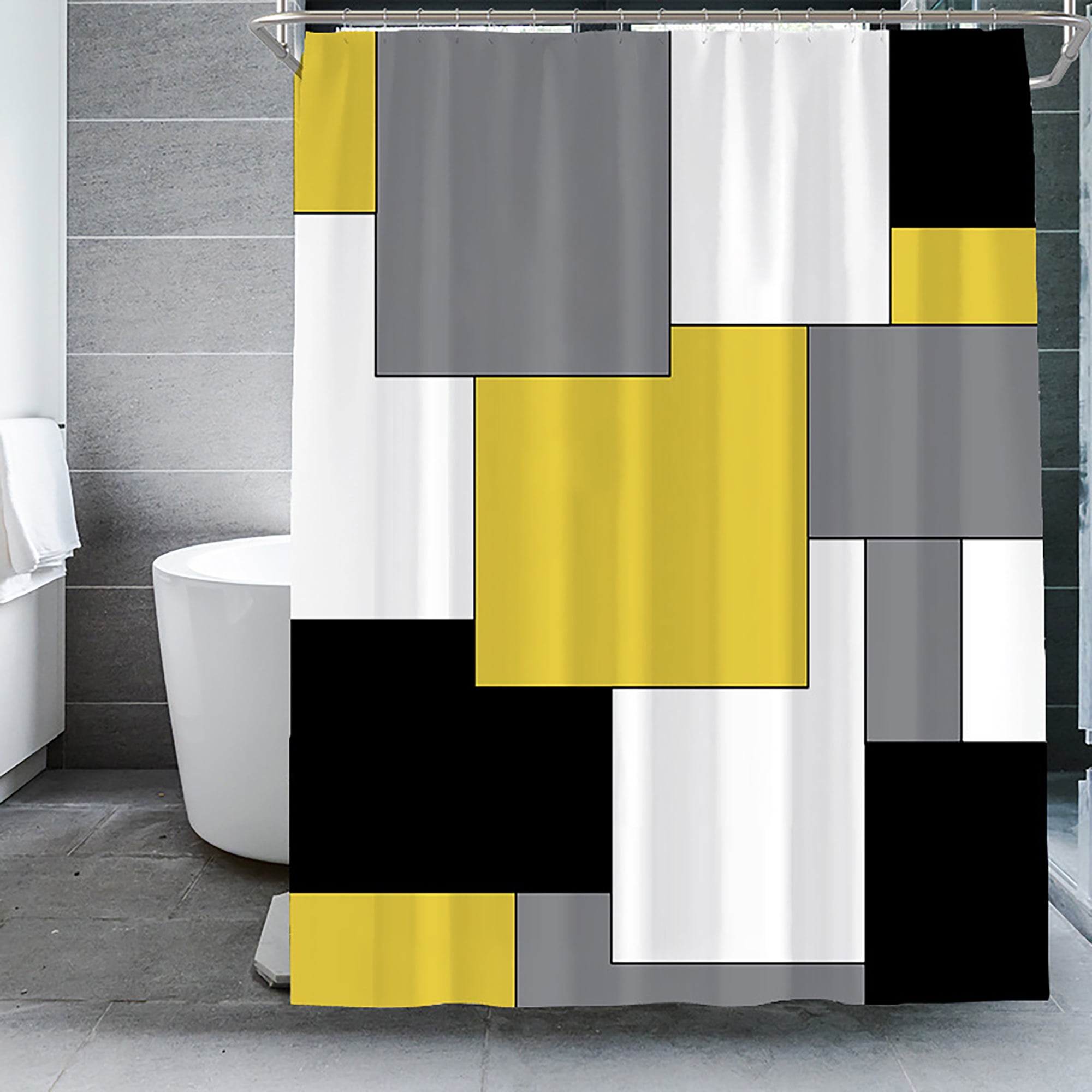 Stall Shower Curtain Half Narrow Window Curtain Modern Bathroom