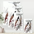 thumbnail image 4 of Ancient Beautiful Bird On A Branch 16 in x 32 in Painting Canvas Art Print, by Designart, 4 of 4