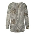 thumbnail image 3 of TQWQT Women's Camo Sweatshirt Maple Leaf Print Oversized Long Sleeve Shirts Fleece Sweatshirts Casual Fall Pullover Tops Brown Medium, 3 of 5