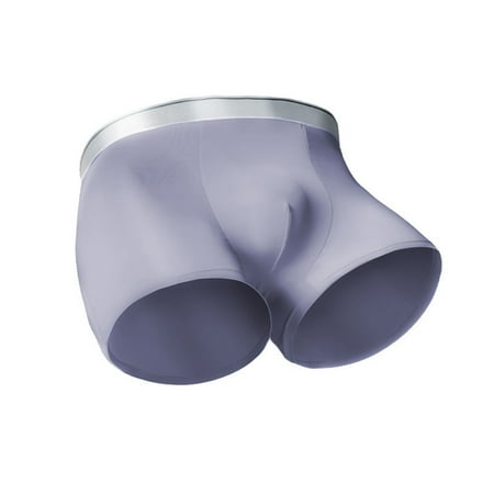 

Breathable Ice Silks Men Underwear Fast Drying Solid Color Thin Boxers Briefs Low Rise for Summer