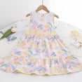 thumbnail image 1 of LOVZFMLL Fashion Spring And Summer Short Sleeve Round Neck Ruffle Dress Princess Skirt, 1 of 3