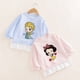 thumbnail image 2 of Disney Frozen Elsa princesa niñas suéter nueva ropa para niños estilo occidental suelta Top fino blanco nieve ropa niños ropa 130cm Gao Jinjia LED, 2 of 2