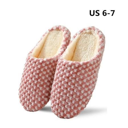 

Slip On House Slippers for Women Anti-Slip Plush Memory Foam Slippers for Indoor Comfort