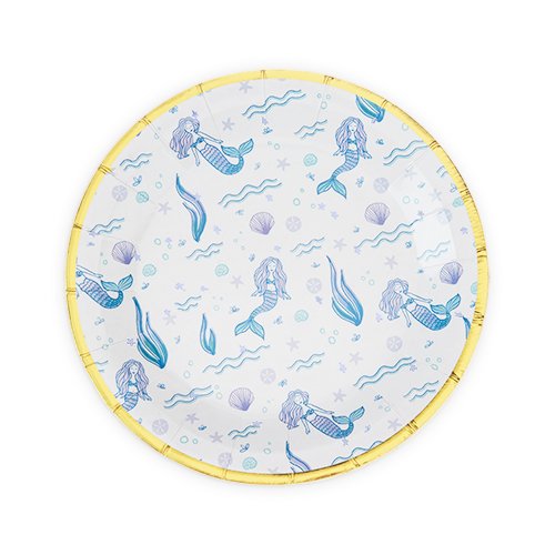 Mermaid Dinner Party Plates 8ct Great For Birthdays Baby Showers And Weddings Walmart Com Walmart Com