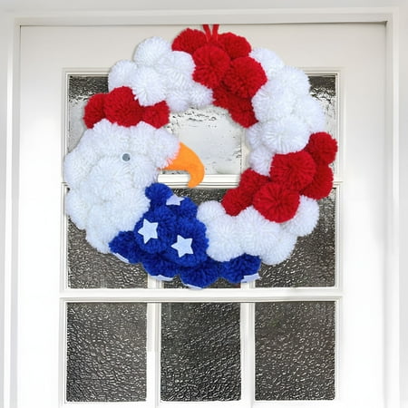 

Independence Day Wreath USA Pentagram Front Decorative Wall Pendant