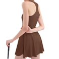 thumbnail image 4 of SDNall Tennis Outfits Woman Classic Exercise Fashionable Solid Color Tennis Dress Tennis Dress, 4 of 9