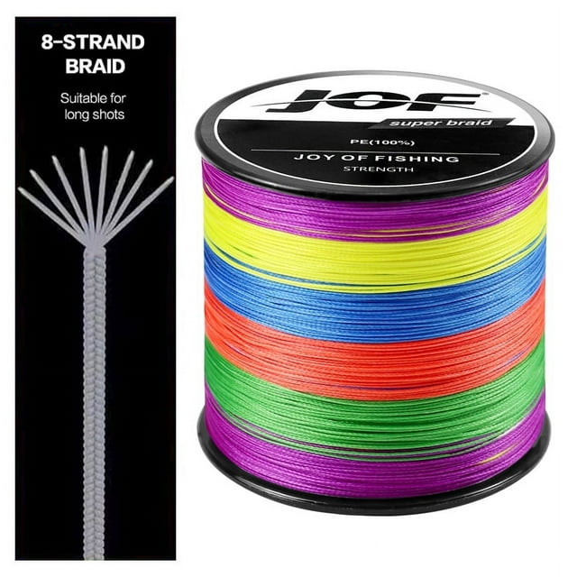 X12 X8 1000M 500M 300M 100M Braided Fishing Line 12/8 Strands MultiColor Multifilament Saltwater PE Line 22-149.9LB Multicolor Mainline