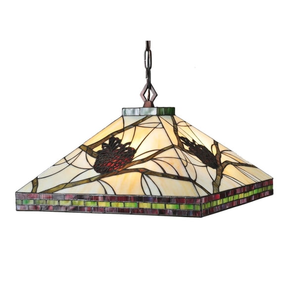 24 Inch Wide pinecone mission Pendant