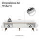thumbnail image 3 of Mueble Mesa Para Tv Rack Madesa Reims Hasta 75' Blanco 1, 3 of 11