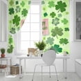 thumbnail image 5 of Happy St. Patrick's Day Blackout Curtains for Bedroom, Spring Lucky Shamrock Cloud Green Thermal Insulated Kitchen Drapes with Grommets, Light Blocking Window Treatment, 2 Panels 27.5" x 39", 5 of 7
