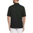 thumbnail image 2 of Cafe Luna Men's and Big Men's Short Sleeve Linen-Cotton Tuck Panel Woven Shirt, Sizes S-5XL, 2 of 4
