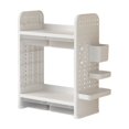 thumbnail image 2 of 100Fens Desktop Organizer Shelf Stationery Organizer with Pen Holder Office Desk Pegboard Shelf Plastic Combinable Organization and Storage for Desk, Office, Countertop, Dorm, 2 of 6