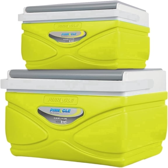 Pinnacle 2-Pack Portable Picnic Cooler 4.5L & 11L Hard Insulated Coolbox, Green