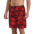 thumbnail image 2 of Fotbe Red Skulls 3 Trajes de Baño Estampados para Hombre, Shorts de Verano de Secado Rápido, Ropa de Playa, Bañadores-Large, 2 of 6