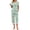 Lake-Green-Floral, variant on Weekease Printed Two Piece Pajama Sets for Women V Neck Short Sleeve Tops and Capri Casual Summer Sleepwear