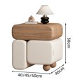 thumbnail image 3 of Cajones De almacenamiento, mesitas De Noche bonitas De estilo crema, Mesita De Noche estética De lujo, diseño Simple, muebles De dormitorio, 3 of 4
