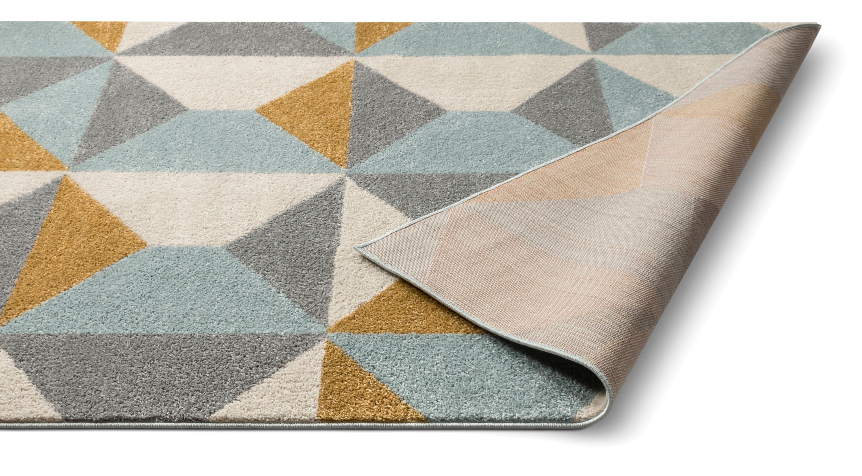 Well Woven Mystic Zeke Contemporary Geometric Gold 3'11" x 5'3" Area Rug