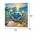 thumbnail image 3 of Crab Pearl Diamond Art Kit, Coastal Animal Diamond Painting with Pearl Rhinestones, 11.8 in DIY Home Decor Craft for Adults, 3 of 4