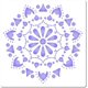 thumbnail image 1 of Plantilla de mandala grande de 11,8 x 11,8 cm, reutilizable, con diseño floral, para manualidades y dibujo., 1 of 9