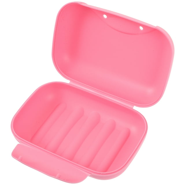 EeaseMX Jabonera portátil creativa, contenedor de jabón, estuche de viaje sellado, tamaño L (rosa)