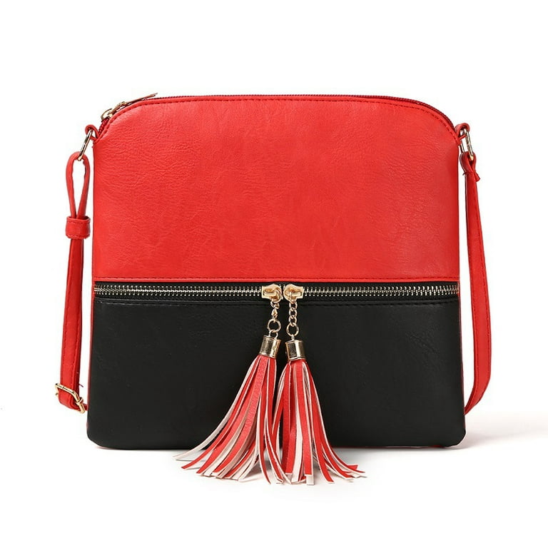 Small Bucket Thick Chain Crossbody Bag, Pu Leather Textured Bag