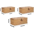 thumbnail image 3 of Cesta de Almacenamiento, Cestas de Almacenamiento de Pastos Marinos Naturales Caja de Tejida a Mano Multiusos Cestas Tejidas para Almacenamiento con Tapa Organizador Caja, 3 of 4
