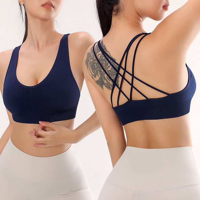 AherBiu Womens Sports Bras High Support Full Coverage Workout Gym Yoga Running Brassiere No Underwire Racerback Bras