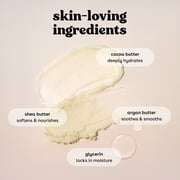 eos Vanilla Cashmere Whipped Body Butter, 72 Hour Moisturizing Body Butter for Dry Skin with Shea, Cocoa & Argan Oil, 12 oz