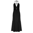 thumbnail image 5 of OSFVNOXV Halter Dresses for Women Floor Length Beach Sundresses,Summer 2025 High Waisted Bodycon Wedding Guest Dress, 5 of 6