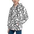 thumbnail image 2 of KLL Unisex Kids Boys Girls Hooded Pocket Pullover Hoodies-Hand Drawn Snake, 2 of 5