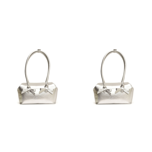 Bolso Hombro Verano para Mujer Cuero Sólido PU Mano (Plata)