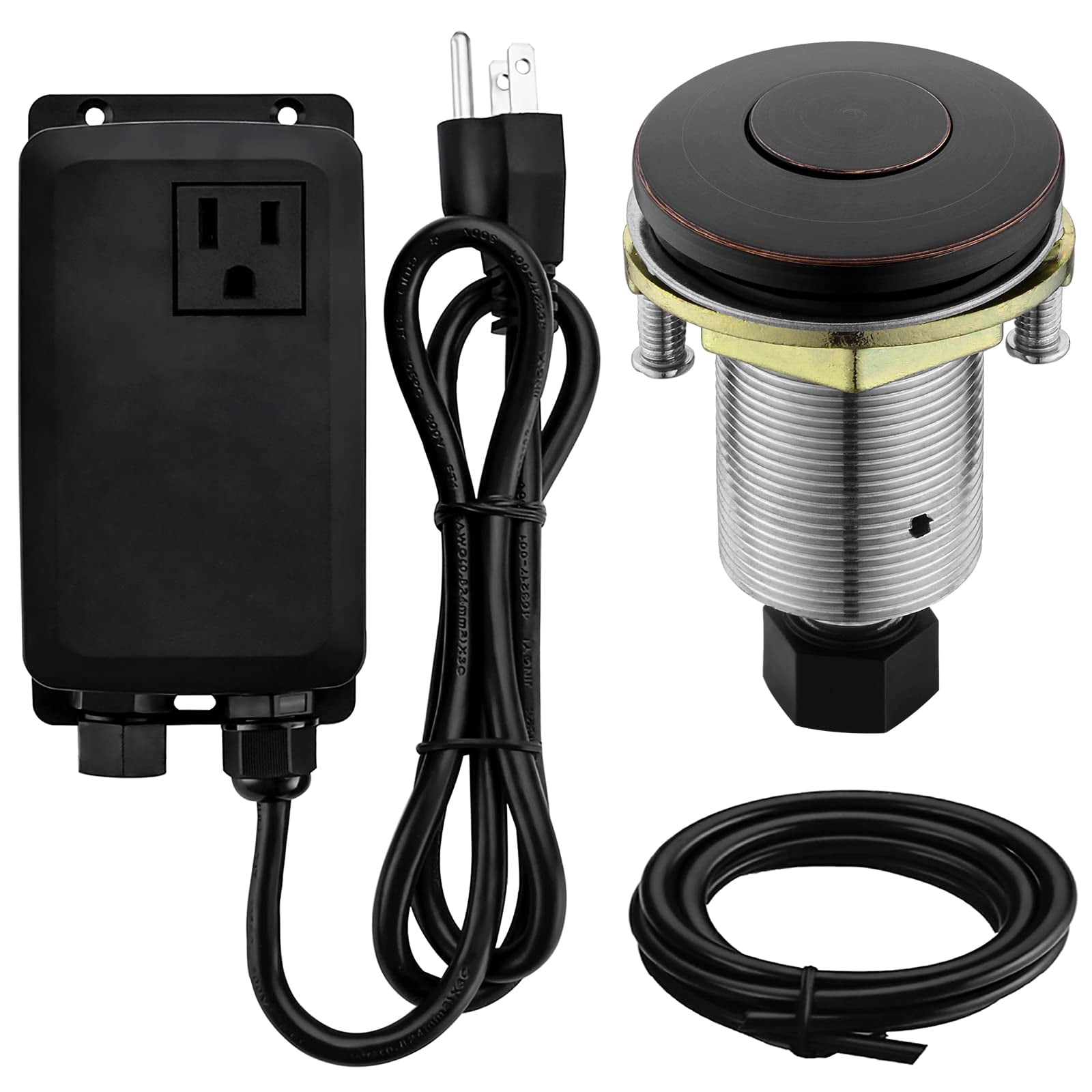 Garbage Disposal SinkTop Air Switch Kit with Stainless Steel Button