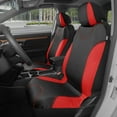 thumbnail image 3 of BDK Red Car Seat Covers with Matching Carpet Floor Mats for Cars Full Set - Front Universal Seat Covers & Back Bench Seat Cover with Automotive Floor Mats - Car, SUV, Truck, & Van Interior Protector, 3 of 7