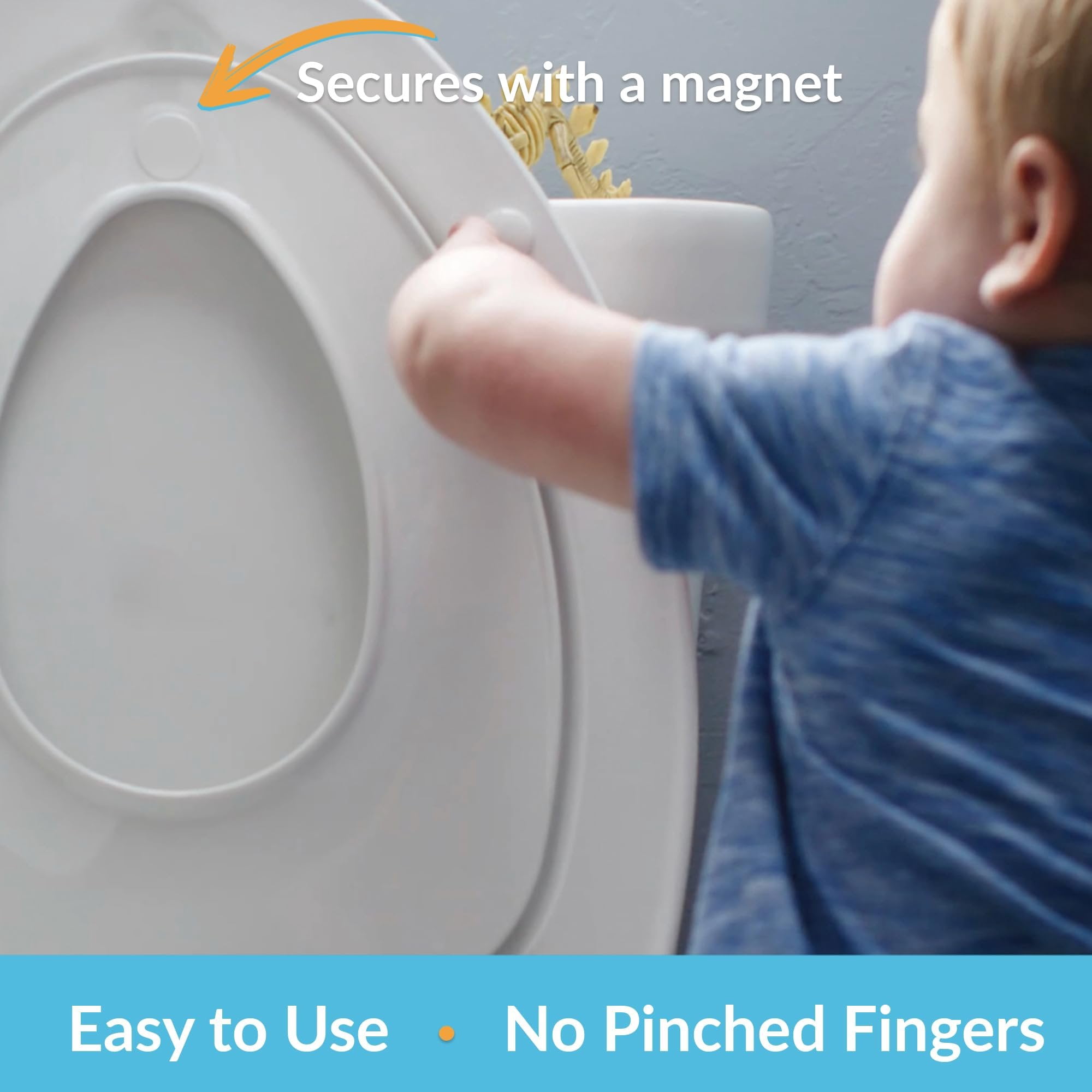 Mayfair NextStep2 Toilet Seat with Built-In Toddler Potty Training Seat, Slow Close, Easy Clean, Magnetic Removable Kids Seat, ELONGATED, Bone