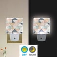 thumbnail image 2 of Yayeee LED Plug in Night Light for The Home with Auto Dusk to Dawn Light Sensors, 2 Pack, Pink Geometric, 2 of 6