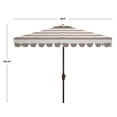 thumbnail image 3 of SAFAVIEH Outdoor Collection Vienna 7.5-Foot Square Crank Umbrella Grey/White, 3 of 7