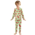 thumbnail image 3 of joogoo Summer Watermelons 2 Piece Long Sleeve Tee and Pants Cotton Pajama Set 6Y, 3 of 7