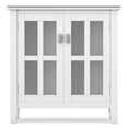thumbnail image 4 of Simpli Home Artisan 30 inch Wide Solid Wood Transitional Low Storage Cabinet in White, 4 of 10